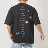 ブラック | バタフライ刺繍ビッグTシャツ | REGIEVO