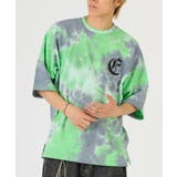 GREEN系 | タイダイ 半袖 Tシャツ バックプリント ストリート系 ビッグシルエット | REGIEVO