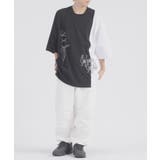 配色切り替え 半袖 Tシャツ プリント ストリート系 ビッグシルエット | REGIEVO | 詳細画像12