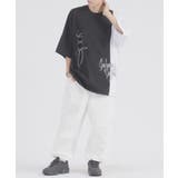 配色切り替え 半袖 Tシャツ プリント ストリート系 ビッグシルエット | REGIEVO | 詳細画像14