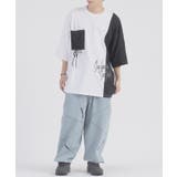 配色切り替え 半袖 Tシャツ プリント ストリート系 ビッグシルエット | REGIEVO | 詳細画像5