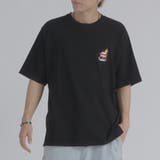 ブラック | 感電プリント 半袖 Tシャツ | REGIEVO