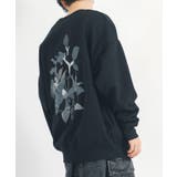 花柄刺繍 ワイドトレーナー メンズ ストリート系 ビッグシルエット | REGIEVO | 詳細画像12