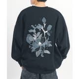 花柄刺繍 ワイドトレーナー メンズ ストリート系 ビッグシルエット | REGIEVO | 詳細画像13