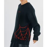 スパイダー柄 クルーネックセーター ビッグシルエット | REGIEVO | 詳細画像3