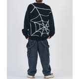 スパイダー柄 クルーネックセーター ビッグシルエット | REGIEVO | 詳細画像20