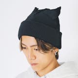 ブラック | 猫耳 ニットキャップ メンズ レディース ストリート系 | REGIEVO