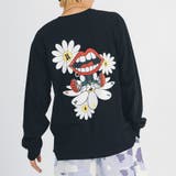 ブラック |  ロンT メンズ 長袖Tシャツ ストリート系バックプリント ビッグシルエット | REGIEVO