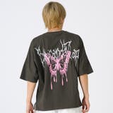 チャコール | バックプリントドルマンTシャツ | REGIEVO