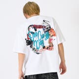 ホワイト | フォトコラージュビッグ半袖Tシャツ | REGIEVO
