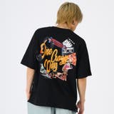 ブラック | フォトコラージュビッグ半袖Tシャツ | REGIEVO