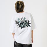 1ホワイト | フラワー刺繍Tシャツ | REGIEVO