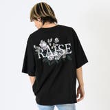 3ブラック | フラワー刺繍Tシャツ | REGIEVO