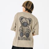 3グレージュ | ベアバックプリントTシャツ | REGIEVO