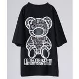4ブラック | ベアバックプリントTシャツ | REGIEVO