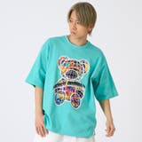 2ターコイズブルー | カラーグラフィックベアーTシャツ | REGIEVO