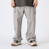 1ライトグレー | ワイドカーゴパンツ メンズ ストリート系 ビッグシルエット | REGIEVO