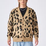 21ベージュ/レオパード | モヘアタッチ総柄カーディガン | REGIEVO