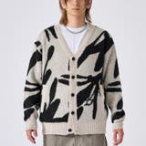 30ブラック/フラワー | モヘアタッチ総柄カーディガン | REGIEVO