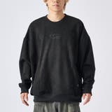 3ブラック | トレーナー メンズ パイピング スエード調 ストリート系 オーバーサイズ | REGIEVO
