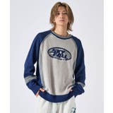 クルーネック ニット メンズ 配色ロゴ ストリート系 オーバーサイズ | REGIEVO | 詳細画像2