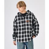 オンブレチェック フードシャツ | REGIEVO | 詳細画像2