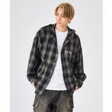 オンブレチェック フードシャツ | REGIEVO | 詳細画像3