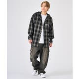 オンブレチェック フードシャツ | REGIEVO | 詳細画像13