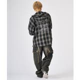 オンブレチェック フードシャツ | REGIEVO | 詳細画像15