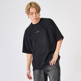 3ブラック | カットオフ切り替え半袖Tee | REGIEVO