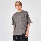 2チャコール | クロスエンボス半袖Tee | REGIEVO
