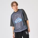 2チャコール | 柄×無地切り替え半袖ゲームシャツ | REGIEVO