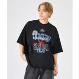 カットオフ切り替えロゴプリント半袖Tee | REGIEVO | 詳細画像4