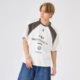 1オートミール | 配色切り替えロゴ刺繍半袖Tee | REGIEVO