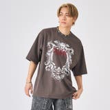 1チャコール | スタッズデザイン半袖Tee | REGIEVO