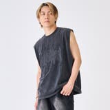 1ブラック/ロゴプリント | カットオフアップリケノースリーブ | REGIEVO