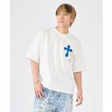 極太糸クロス刺繍半袖Tee | REGIEVO | 詳細画像4