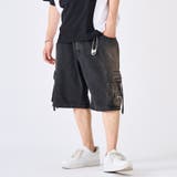 4ヴィンテージブラック | グラデーションブリーチカーゴショートパンツ | REGIEVO