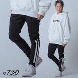 BLK×WHT | バイカー切替ラインパンツ | REGIEVO