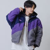 NVY×PUR×GRY | ボアビッグトラックジャケット | REGIEVO
