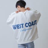 WHITE | インディゴアップリケビッグトレーナー | REGIEVO