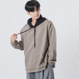 GRAY | フード切り替えプルパーカー | REGIEVO