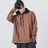 BROWN | フード切り替えプルパーカー | REGIEVO