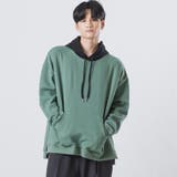 GREEN | フード切り替えプルパーカー | REGIEVO