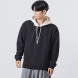 BLACK | フード切り替えプルパーカー | REGIEVO