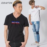 ラインストーンVネックTシャツ | REGIEVO | 詳細画像1