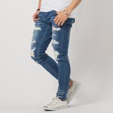 BLUE | カラーリペアスキニーデニムパンツ | REGIEVO
