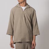 BEIGE | クレープ7分袖カプリシャツ | REGIEVO