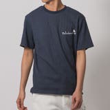 NAVY | ワッフルロゴ刺繍Tシャツ | REGIEVO