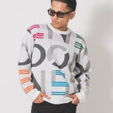 WHITE | ビッグロゴジャガードクルーネックニット | REGIEVO